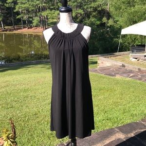 Black Calvin Klein lose fit doll flare dress